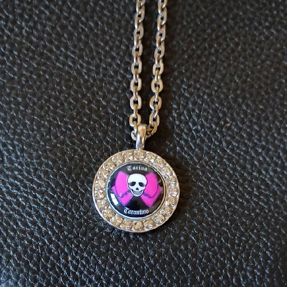 Tarina Tarantino Jewelry - Rare🩷Tarina Tarantino Pink and Silver Skull Necklace